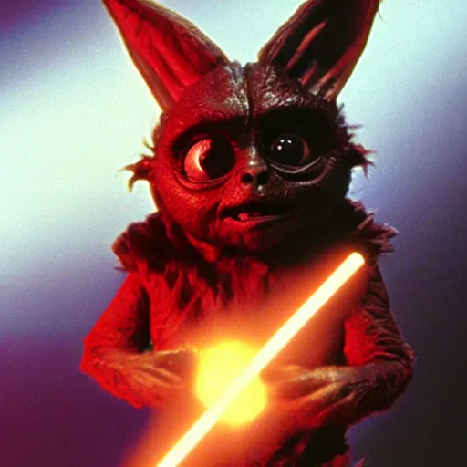 Image similar to a film still of mogwai from from gremlins in star wars realistic, detailed