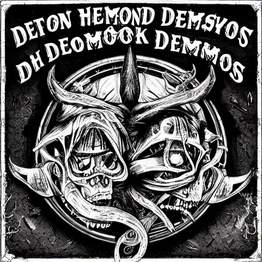 Prompt: detailed cover art for a song called demons by wickedup nuke, hood atheistic, gangster, cracks like a old photo