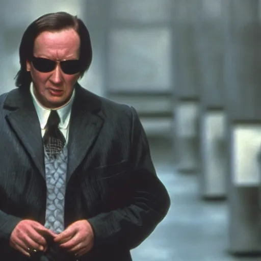 Image similar to film still of Charlie Haughey in the Matrix