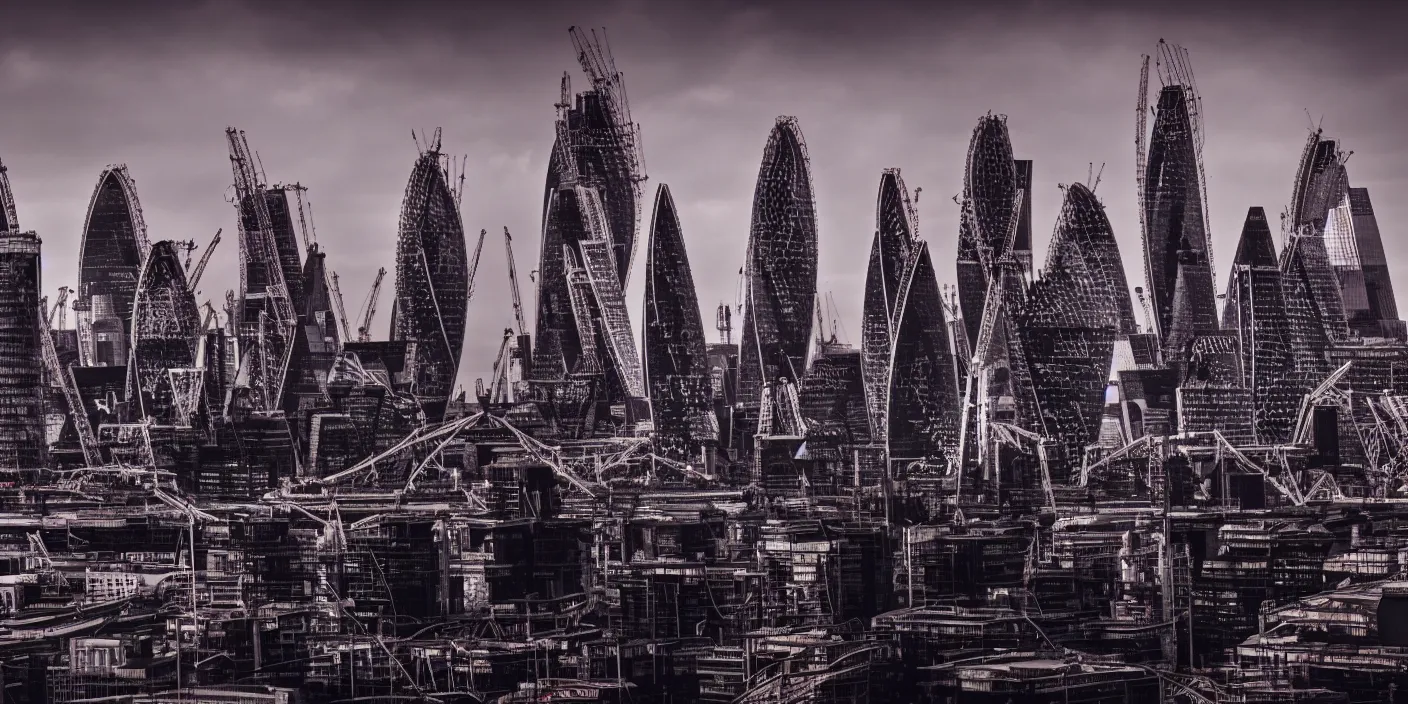 Image similar to london city skyline cyberpunk