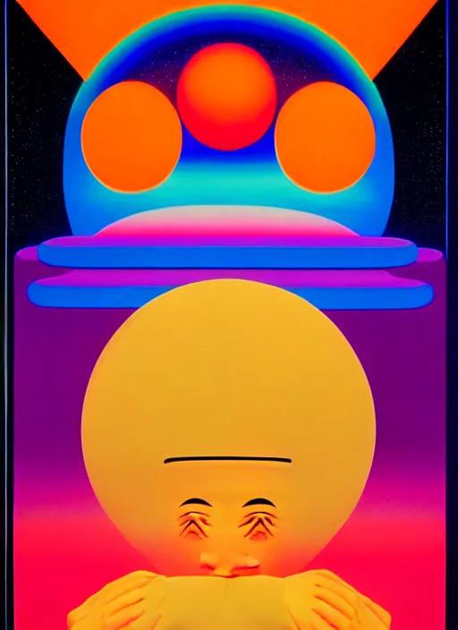 Image similar to night by shusei nagaoka, kaws, david rudnick, airbrush on canvas, pastell colours, cell shaded, 8 k