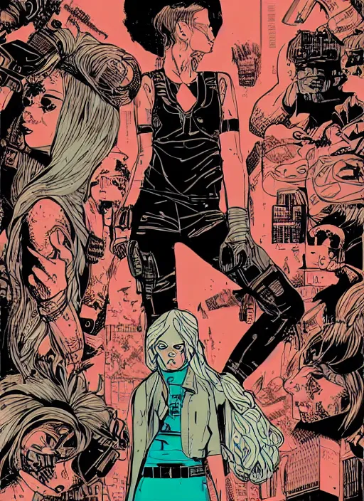 Image similar to alternative girl portrait by laurie greasley, xsullo and tristan eaton