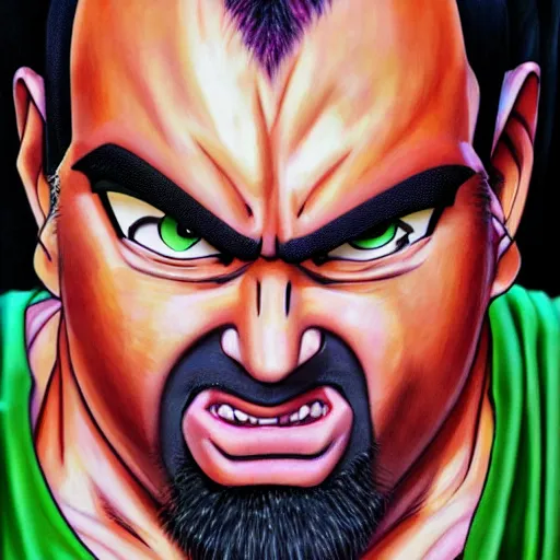 Image similar to ultra realistic portrait painting of big pun, art by akira toriyama, 4 k, dragon ball artstyle, cel shaded, highly detailed, epic lighting