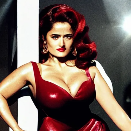 Image similar to Salma Hayek as Jessica Rabbit