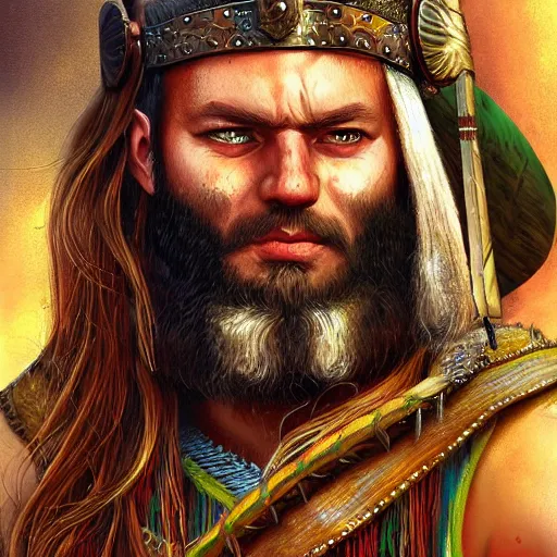 Prompt: kurdish viking, highly detailed, digital painting, artstation, award winning art, sharp focus, incredibly strong and tall