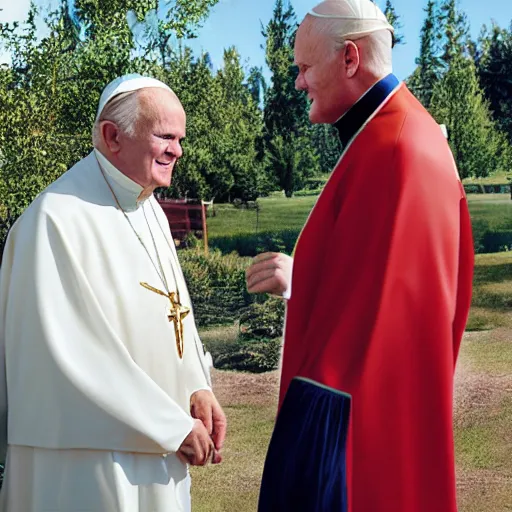 Image similar to john paul ii in fortnite