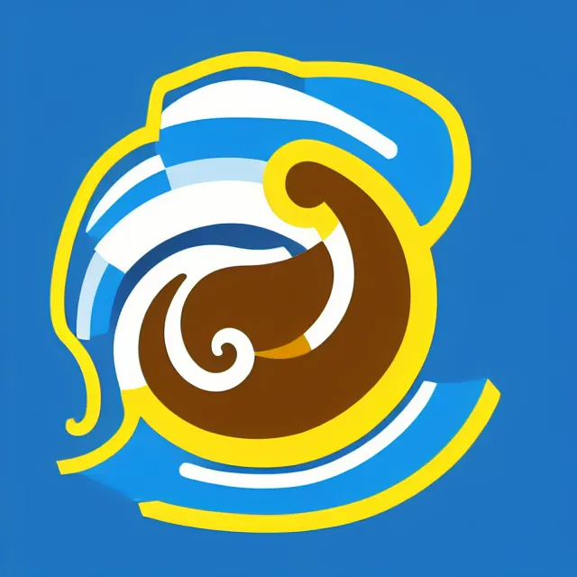 Image similar to professional clean and smooth digital vector illustration of !!!!iconic sports logo!!!! of ((a snail)), UHD, 8K