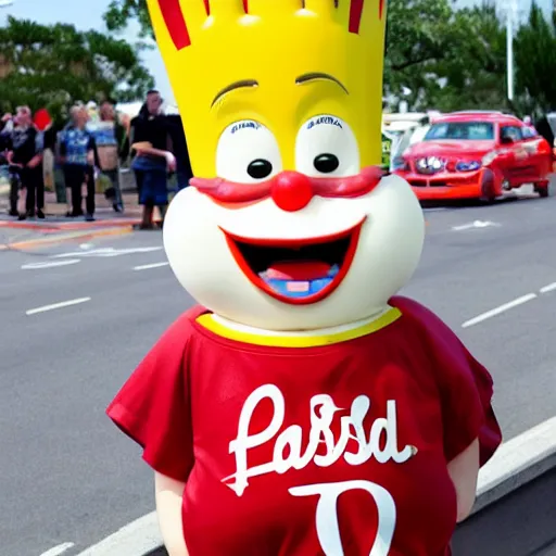 Prompt: cursed image of a fast food mascot