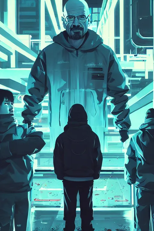 Image similar to character art by liam wong, walter white, absolute chad