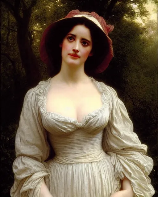 Prompt: portrait en buste of eva green vesper lynd vannessa ives by Pierre Auguste Cot, perfectly detailed eyes, realistic fabric, abundant detail