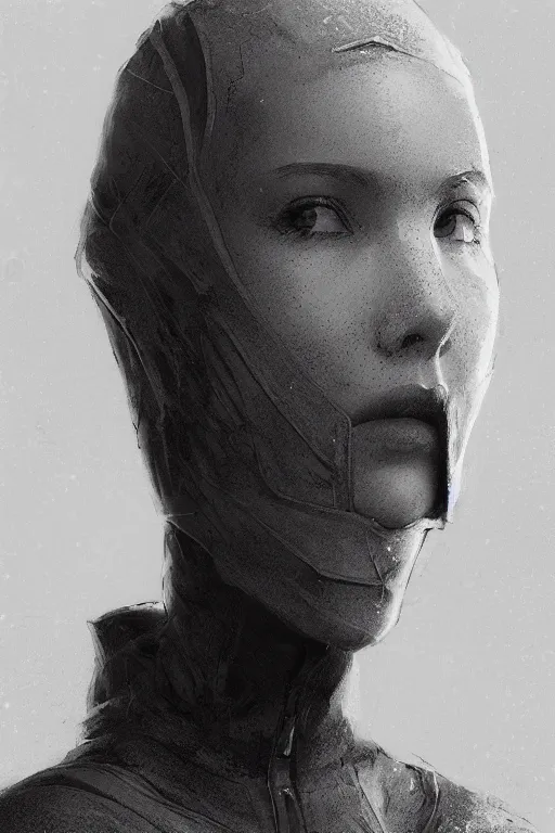 Prompt: A portrait of a women wearing a techwear hoody by Greg Rutkowski, Sung Choi, Mitchell Mohrhauser, Maciej Kuciara, Johnson Ting, Maxim Verehin, Peter Konig, Bloodborne , 8k photorealistic, cinematic lighting, HD, high details, dramatic, atmospheric , trending on artstation