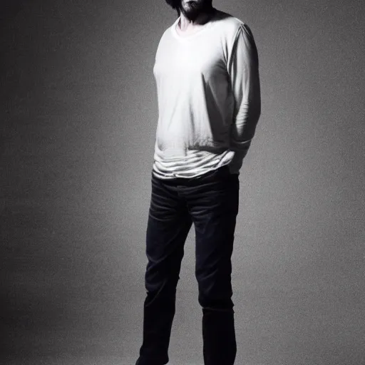 Image similar to full - body portrait of keanu reeves