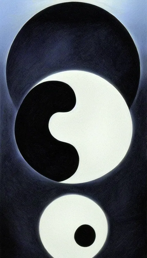 Prompt: Abstract representation of ying Yang concept, by john howe