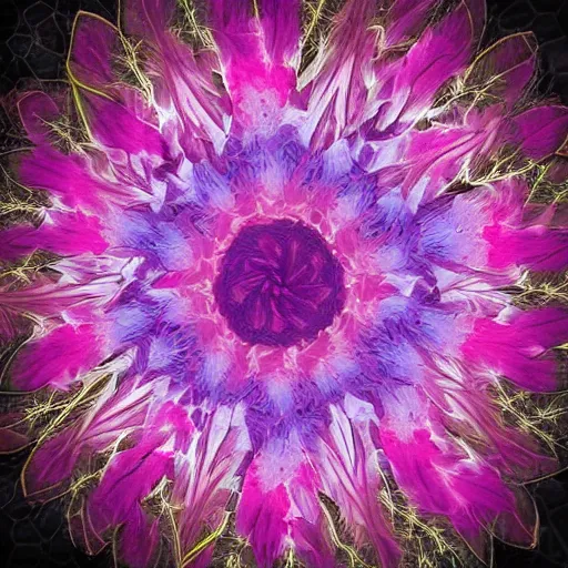 Prompt: beautiful unique unknown flower, digital art, photoshoot