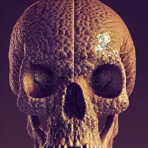 Image similar to portrait_of_a_melting_skull._intricate_abstract._intricate_artwork._by_Tooth_Wu_wlop_beeple_dan_mumford._octane_render_trending_on_artstat