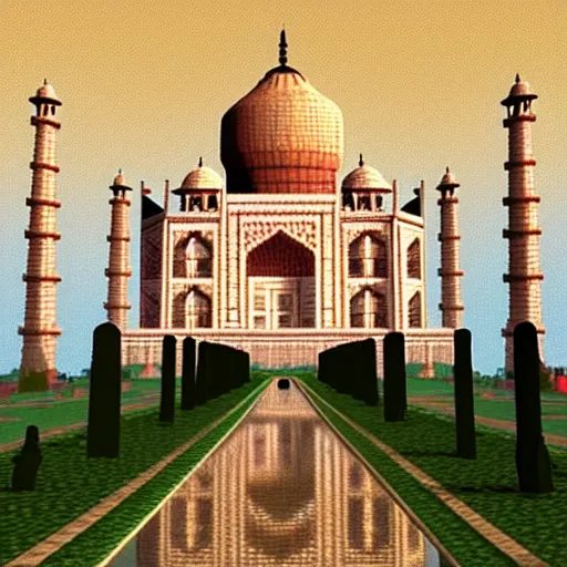 Image similar to the taj mahal voxel art