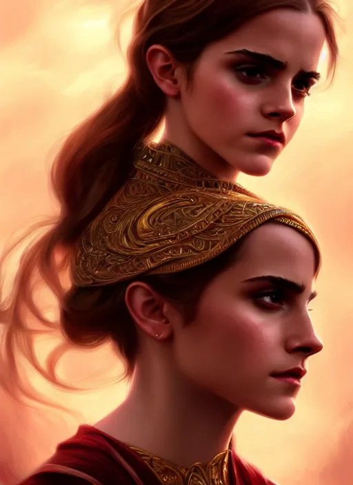 Image similar to emma watson as driada, shiny background, intricate, elegant, highly detailed, digital painting, artstation, concept art, smooth, sharp focus, illustration, artgerm, bouguereau