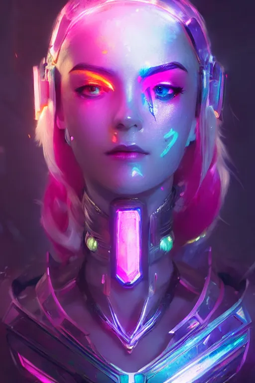 Image similar to lux from league of legends, cyberpunk futuristic neon. decorated with traditional japanese ornaments by ismail inceoglu dragan bibin hans thoma greg rutkowski alexandros pyromallis nekro rene maritte illustrated, perfect face, fine details, realistic shaded, fine - face, pretty face