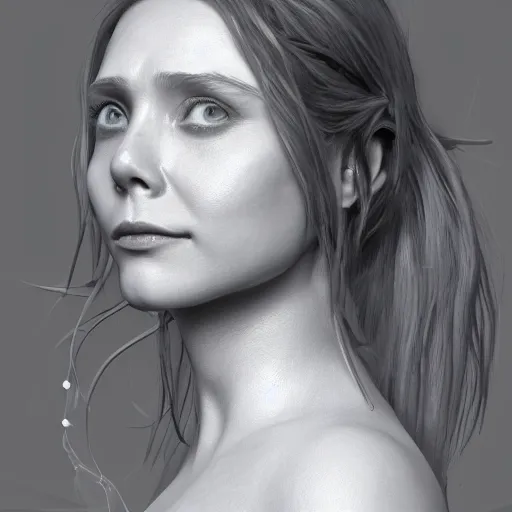 Image similar to [ [ [ lightbulb ] ] ]!! has an elizabeth olsen face, trending on zbrush, unreal engine 5, cgsociety contest winner, intricate, detailed, 4 k quality, concept art