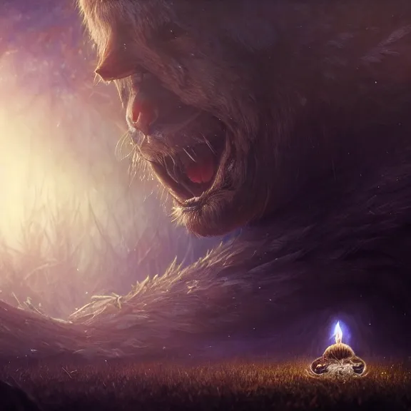 Prompt: a movie still from final fantasy live action, a ferret with personality, evocative, mystical night, sharp focus, very very very very detailed, award winning, masterpiece digital painting by greg rutkowski, alex grey, marc adamus, beautiful dramatic lighting, artstation, 4 k wallpaper, style by peter deligdisch, peterdraws