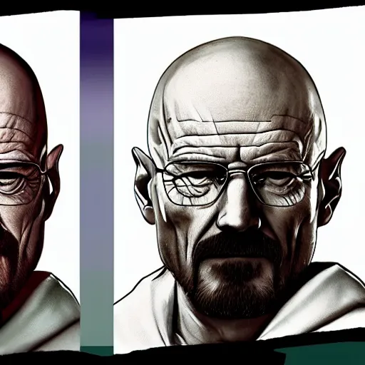 Image similar to Walter White in the video game Mulitverses, concept art