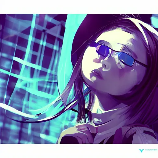 Image similar to Frequency indie album cover, luxury advertisement, blue filter, blue and black colors. Clean and detailed post-cyberpunk sci-fi close-up schoolgirl in asian city in style of cytus and deemo, blue flame, relaxing, calm and mysterious vibes, by Tsutomu Nihei, by Yoshitoshi ABe, by Ilya Kuvshinov, by Greg Tocchini, nier:automata, set in half-life 2, Matrix, GITS, Blade Runner, Neotokyo Source, Syndicate(2012), dynamic composition, beautiful with eerie vibes, very inspirational, very stylish, with gradients, surrealistic, dystopia, postapocalyptic vibes, depth of field, mist, rich cinematic atmosphere, perfect digital art, mystical journey in strange world, beautiful dramatic dark moody tones and studio lighting, shadows, bastion game, arthouse