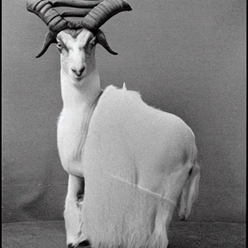 Prompt: aleister crowley as a goat