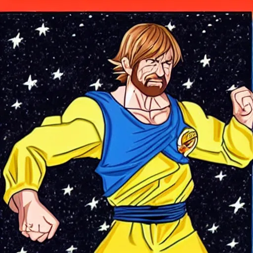 Image similar to chuck norris throwing a kamehameha