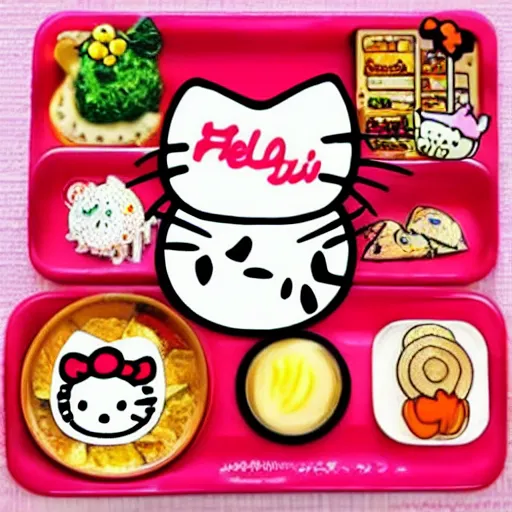 Image similar to food with hellokitty