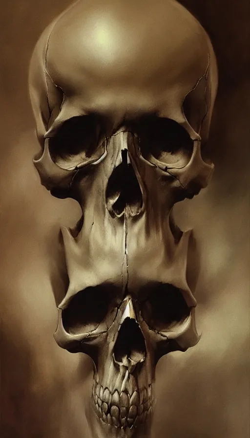 Image similar to highly detailed beautiful photography of a skull, sharp focus, dynamic lighting, elegant harmony, beauty, masterpiece, by riccardo federici, by craig mullins, by greg tocchini, durero