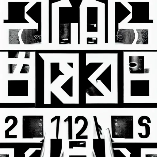 Image similar to black on white graphic design in style of eric hu, y 2 k, brutalism, acid, techno