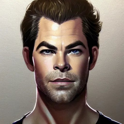 Prompt: chris pine portrait as a manga character, realistic shaded perfect face, fine details. anime. realistic shaded lighting poster by ilya kuvshinov katsuhiro otomo ghost - in - the - shell, magali villeneuve, artgerm, jeremy lipkin and michael garmash and rob rey