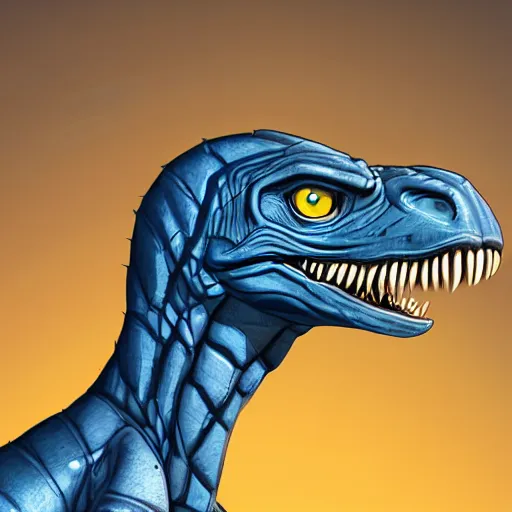 Image similar to portrait of an antropomorphic raptor creature, reptile face, dark blue scales, angry look, ready for battle, mattepainting concept blizzard pixar maya engine on cold night stylized background splash comics global illumination lighting artstation lois van baarle, ilya kuvshinov, rossdraws