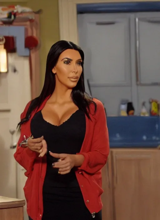 Image similar to TV show still of kim kardashian in malcolm in the middle.