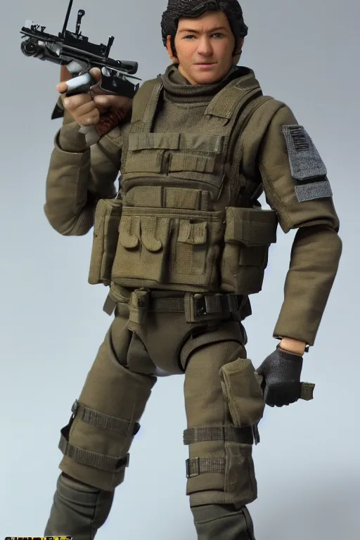 Image similar to 8 k high definition, 1 9 8 0 hasbro style action figure, full body, highly detailed, tactical gear, military, photorealistic