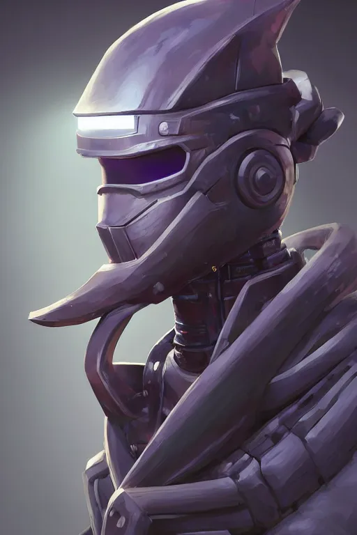 Image similar to epic mask helmet robot ninja portrait stylized as fornite style game design fanart by concept artist gervasio canda, behance hd by jesper ejsing, by rhads, makoto shinkai and lois van baarle, ilya kuvshinov, rossdraws global illumination radiating a glowing aura global illumination ray tracing hdr render in unreal engine 5