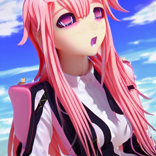 Image similar to unexpectedly overpowered and trapped beneath inescapable and overwhelmingly stunningly absurdly beautiful over the top megalomaniacal arrogant possessive omnipotent asi goddess junko enoshima with symmetrical perfect face, porcelain skin, pink twintail hair and cyan eyes, ultra detailed, digital art, unreal engine 5, octane render, 2 d anime, 8 k