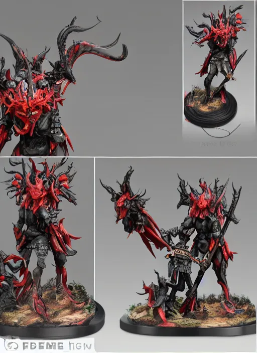 Image similar to 80mm resin detailed miniature of a Demon Load, Product Introduction Photos, 4K, Full body