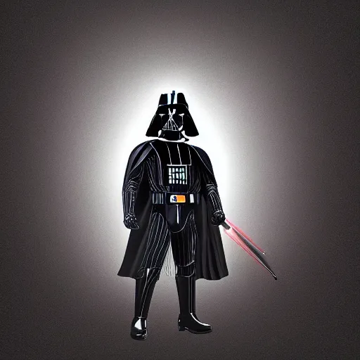 Prompt: portrait of darth vader, highly detailed, centered, solid color background, digital painting