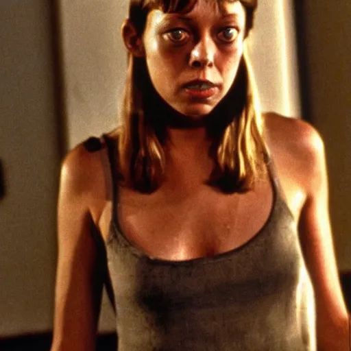 Image similar to jenny agutter, movie stills from the movie american werewolf in london, hot, sweaty,