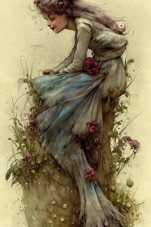 Image similar to (((((1950s fairy tale modrd . muted colors.))))) by Jean-Baptiste Monge !!!!!!!!!!!!!!!!!!!!!!!!!!!