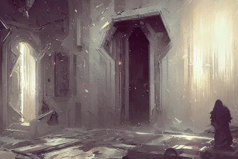 Image similar to paranoia's poison door by Greg Rutkowski