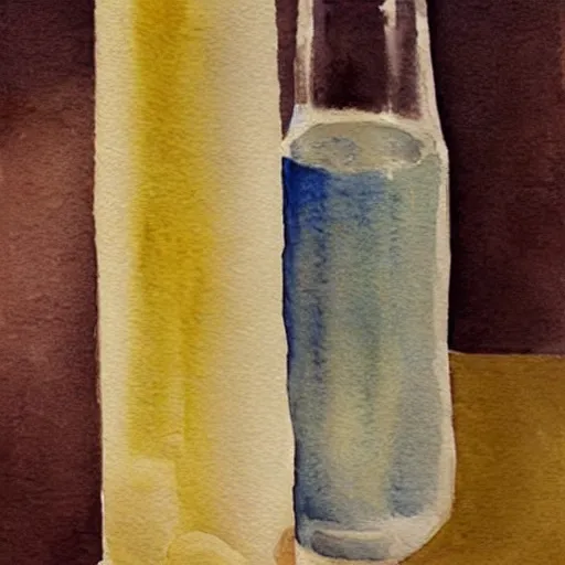 Image similar to hot summer day, watercolor painting, morandi color palette, very beautiful masterpiece by a very talented artist, stunning, dreamy, melancholy , poetic, nostalgic