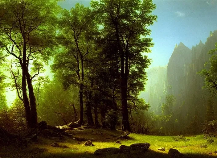 Image similar to 🌲🌳 by alberrt bierstadt