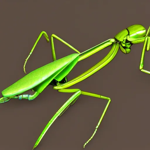 Image similar to a cyberpunk mantis