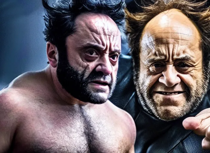 Image similar to cinematic still, danny devito as wolverine, x - men ( 2 0 1 9 )