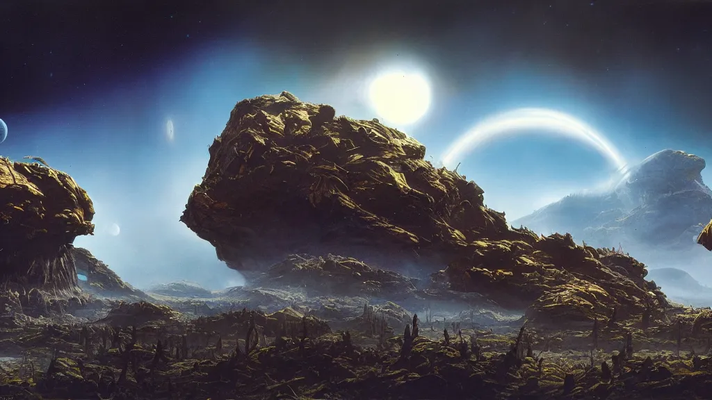 Image similar to alien planet by arthur haas, cinematic matte painting