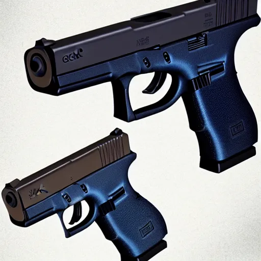 Image similar to Glock 19 movie poster, made by Pixar studios