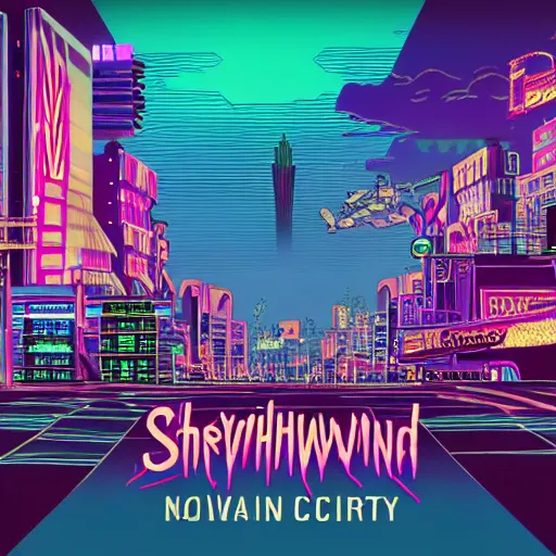 Prompt: synthwave stormwind city