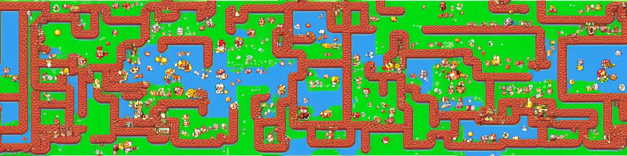 Image similar to super mario bros 3 level